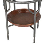 Vintage Wrought Iron and Rattan Tray Table - Image 4