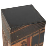 Black Lacquer Chinoiserie Style Pedestal - Image 2