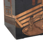 Black Lacquer Chinoiserie Style Pedestal - Image 4