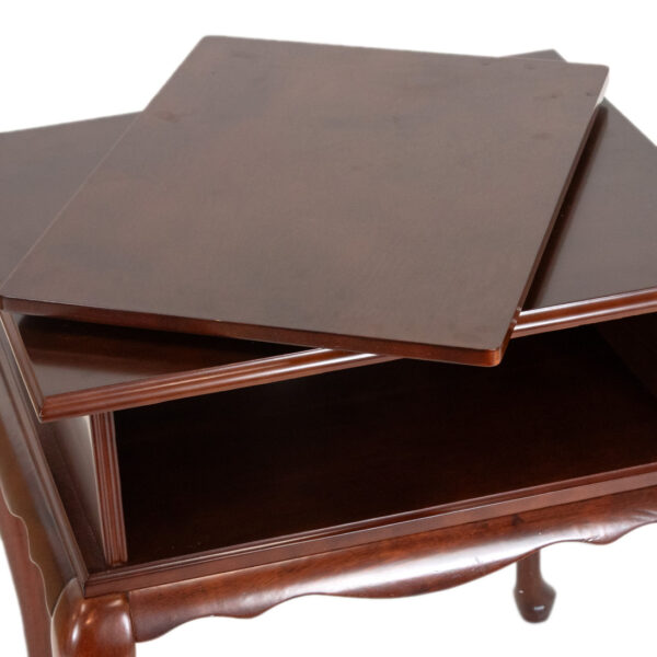 BOMBAY CO. End Table with Lazy Susan Top - Image 3