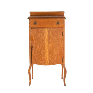 Antique Victorian Tiger Oak Music Cabinet