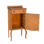 Antique Victorian Tiger Oak Music Cabinet - Image 5