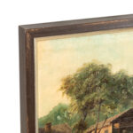 Original Oil Pastoral Landscape in Wood Frame - Image 3