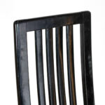 Set of 4 Postmodern Slat Back Dining Chairs in Black Lacquer - Image 3