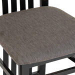 Set of 4 Postmodern Slat Back Dining Chairs in Black Lacquer - Image 4