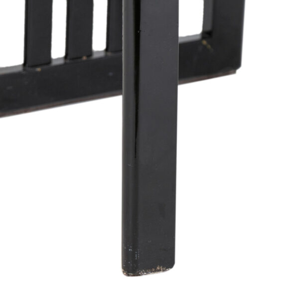 Set of 4 Postmodern Slat Back Dining Chairs in Black Lacquer - Image 5