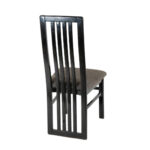 Set of 4 Postmodern Slat Back Dining Chairs in Black Lacquer - Image 7