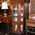 Amish Made Cherry Corner Curio Cabinet - Image 7