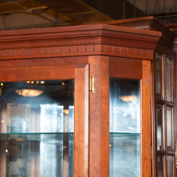 Amish Made Cherry Corner Curio Cabinet - Image 2