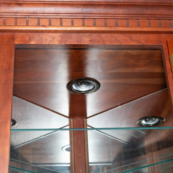 Amish Made Cherry Corner Curio Cabinet - Image 3