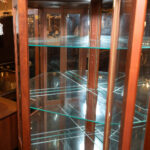 Amish Made Cherry Corner Curio Cabinet - Image 4