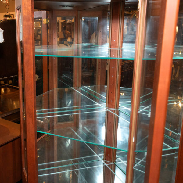 Amish Made Cherry Corner Curio Cabinet - Image 4