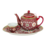64 Piece JINGDEZHEN MUN SHOU Longevity China Set - Image 4