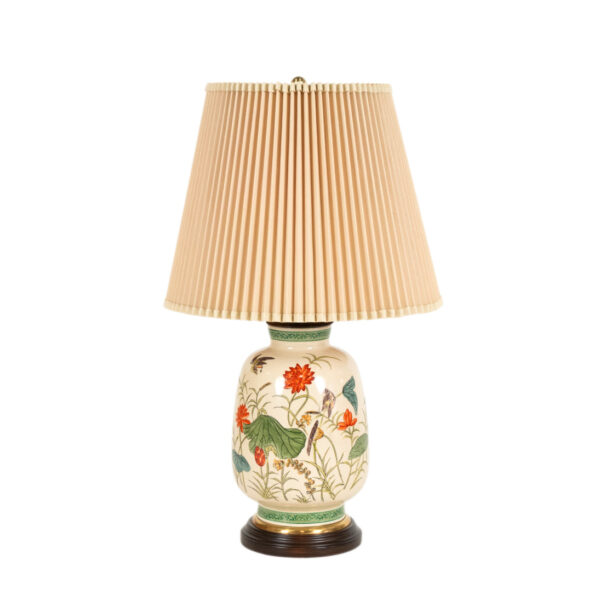 FREDERICK COOPER Hand Painted Porcelain Ginger Jar Lamp - Image 1