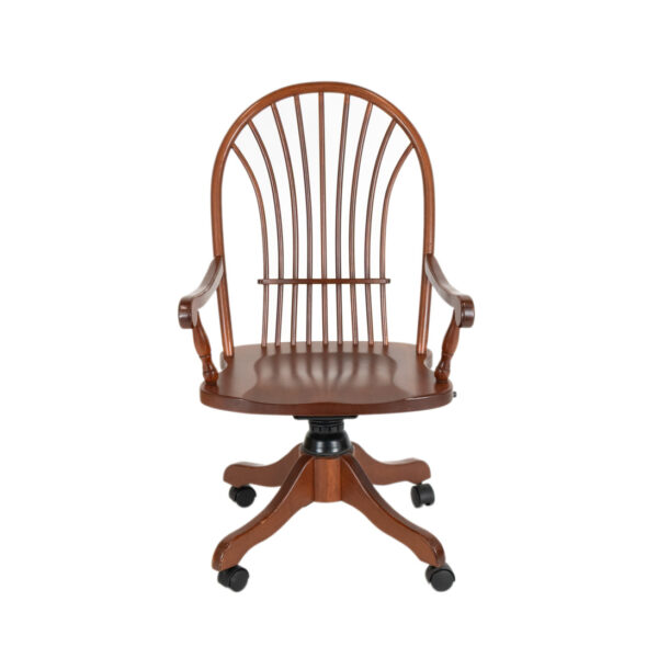 Amish Made Cherry Windsor Back Desk Chair - Image 1