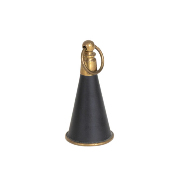 Vintage CHAPMAN Dual Brass Candlestick Lamp with Black Metal Shade - Image 5
