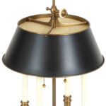 Vintage CHAPMAN Brass 4 Arm Candlestick Lamp with Black Metal Shade - Image 2
