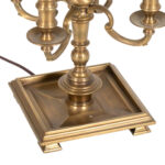 Vintage CHAPMAN Brass 4 Arm Candlestick Lamp with Black Metal Shade - Image 4