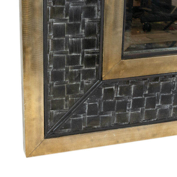 UTTERMOST Woven and Brass Finish Framed Mirror - Image 3