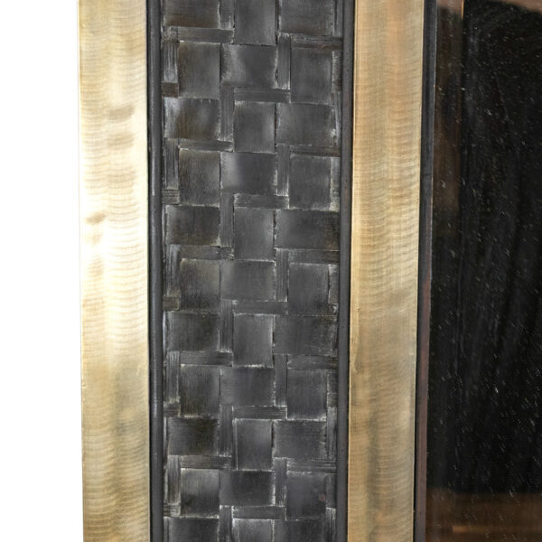 UTTERMOST Woven and Brass Finish Framed Mirror - Image 2