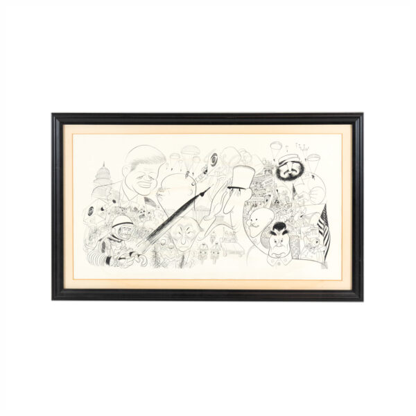 AL HIRSCHFELD “CBS News” Lithograph - Image 1