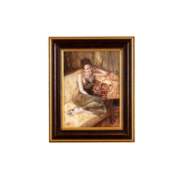 MARLENA HEBENSTREIT “The Listener” Original Oil on Canvas - Image 1