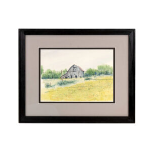 Vintage MOGGAN Original Watercolor of Ohio Barn