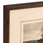 Signed Black and White Lithograph of Horse Drawn Carriage - Image 3