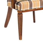 Vintage HENREDON Barrel Back Chair with Plaid Upholstery - Image 5