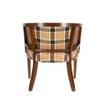 Vintage HENREDON Barrel Back Chair with Plaid Upholstery - Image 7
