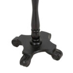 Pedestal Accent Table with Scroll Feet in Black Finish - Image 3