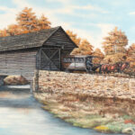 ANTAL SERENCES “Ackley Covered Bridge” Original Oil - Image 2