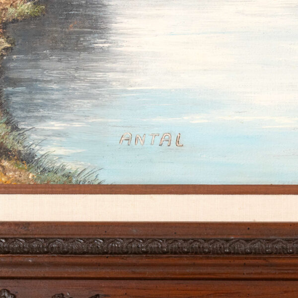 ANTAL SERENCES “Ackley Covered Bridge” Original Oil - Image 4