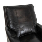 ARHAUS Brown Leather Recliner with Button Tufted Footrest - Image 7