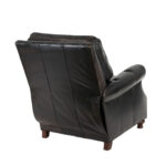ARHAUS Brown Leather Recliner with Button Tufted Footrest - Image 5
