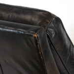 ARHAUS Brown Leather Recliner with Button Tufted Footrest - Image 6