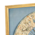 Framed Victorian Hand Painted Fan of Three Children - Image 2
