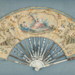 Framed Victorian Hand Painted Fan of Three Children - Image 3