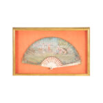 Framed Victorian Hand Painted Fan with Four Figures