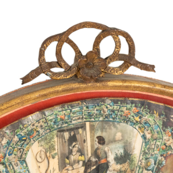 Victorian Hand Painted Fan in Arched Frame - Image 3