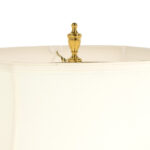 Brass Candlestick Floor Lamp with Ivory Shade - Image 4