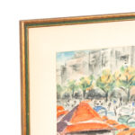 Signed Original Watercolor Street Scene - Image 2
