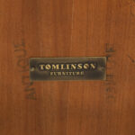 Vintage TOMLINSON Walnut Accent Table on Iron Base - Image 5
