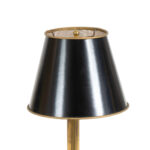 WATERFORD Brass and Crystal Candlestick Lamp with Black Shade - Image 3