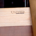 Vintage UNITED FURNITURE Mid Century Modern Walnut Tiki Brutalist Dresser - Image 7
