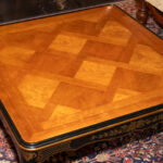 Vintage KINDEL Chinoiserie Black Lacquer Coffee Table - Image 3