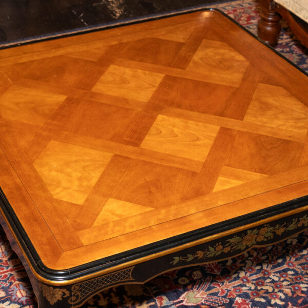 Vintage KINDEL Chinoiserie Black Lacquer Coffee Table - Image 3