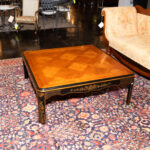 Vintage KINDEL Chinoiserie Black Lacquer Coffee Table - Image 5