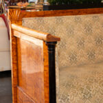 Vintage Bierdermeier Sofa with Green and Gold Foliate Upholstery - Image 4