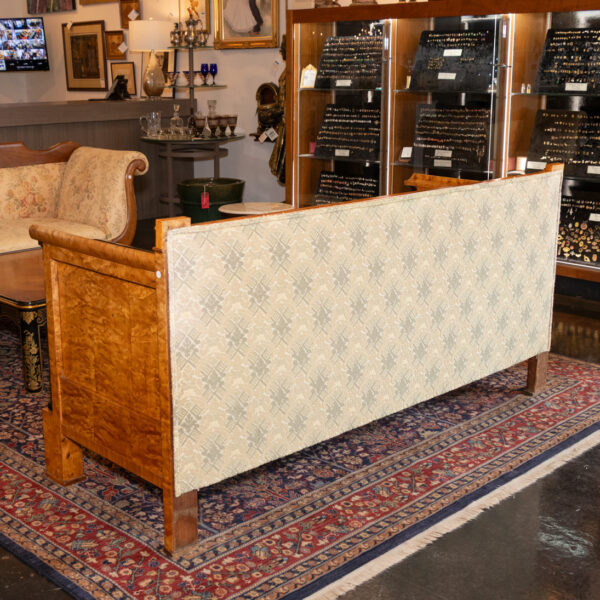 Vintage Bierdermeier Sofa with Green and Gold Foliate Upholstery - Image 8
